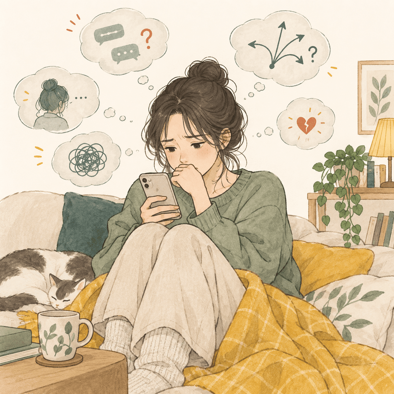 혼자 너무 많이 생각하는 타입